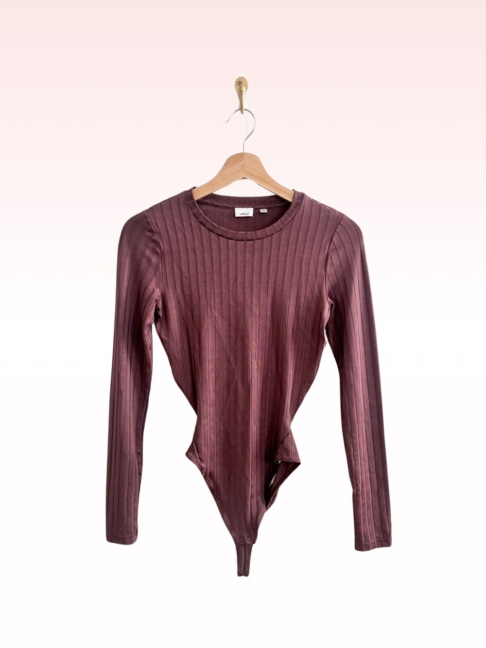 ARITZIA WILFRED Brown Long sleeve Openback Bodysuit (Sz M)